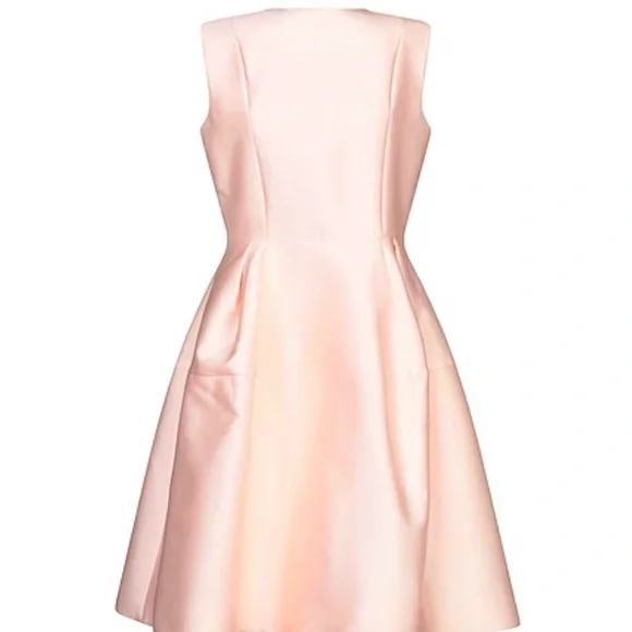 Dice Kayek Light Pink Midi Designer Dress Size 42 Feminine Demure Coquette Silk - Picture 2 of 11